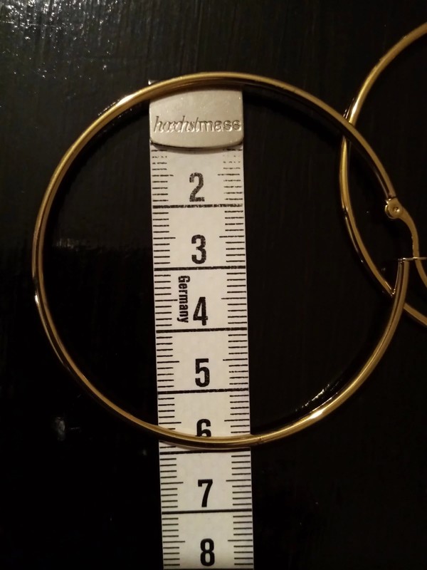 Créoles doré or fin 18k 6 cm