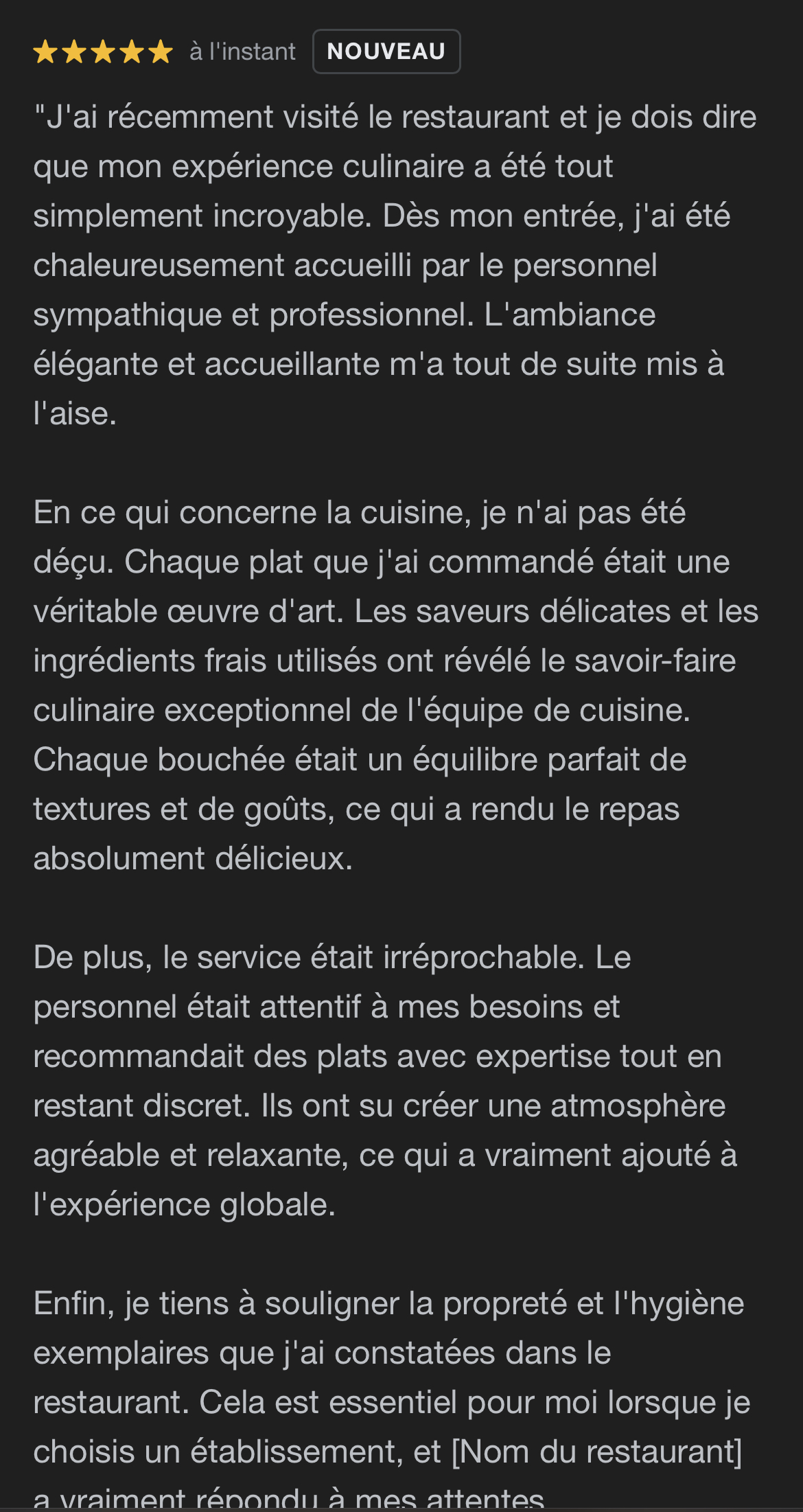 Coup de boost sociétaire avis google