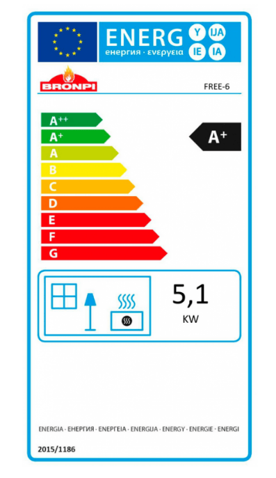 Poêle à granulés sans électricité Free 6 noir de Bronpi