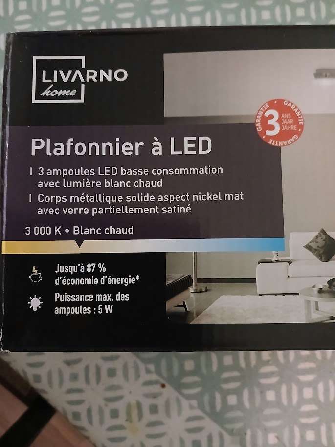 PLAFONNIER AVEC LAMPES LED
