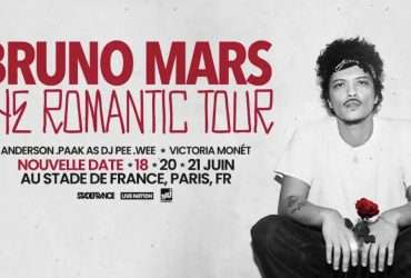 Places de concert BRUNO MARS – Stade de France – 18, 20 et 21/06/2026