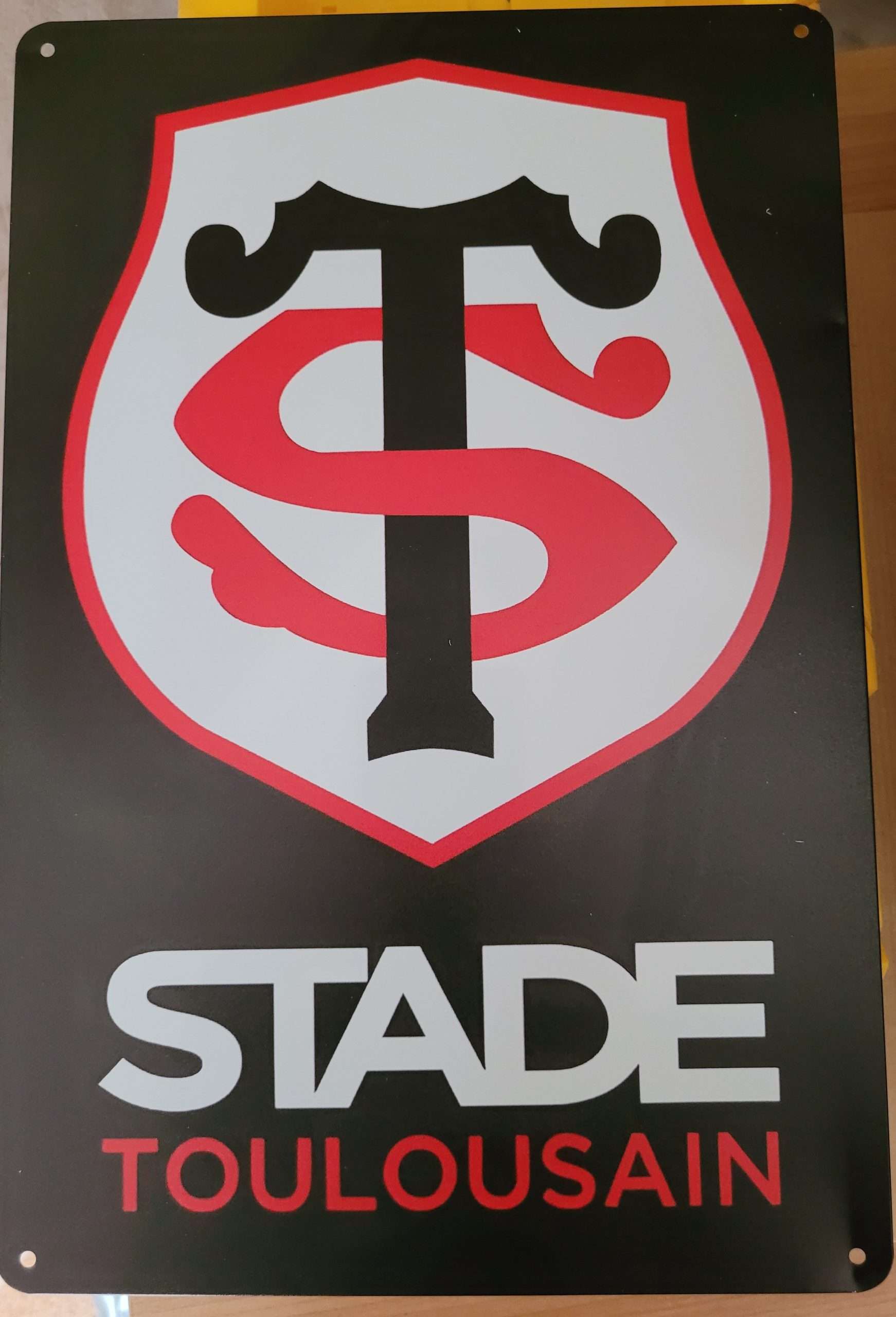 Plaque alu 30 cm x 20 cm du Stade Toulousain au choix parmi 4 modèles (4 photos)