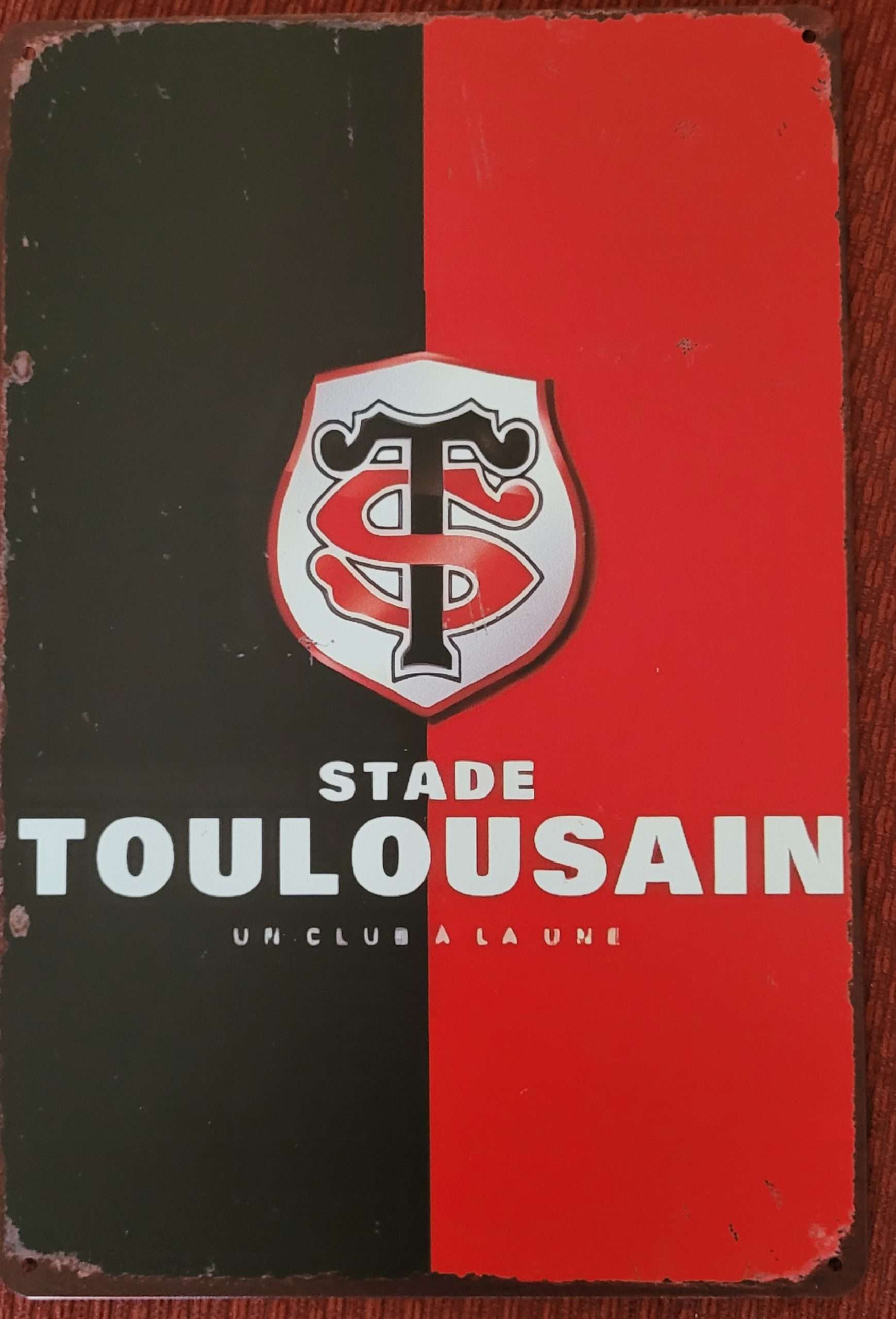 Plaque alu 30 cm x 20 cm du Stade Toulousain au choix parmi 4 modèles (4 photos)