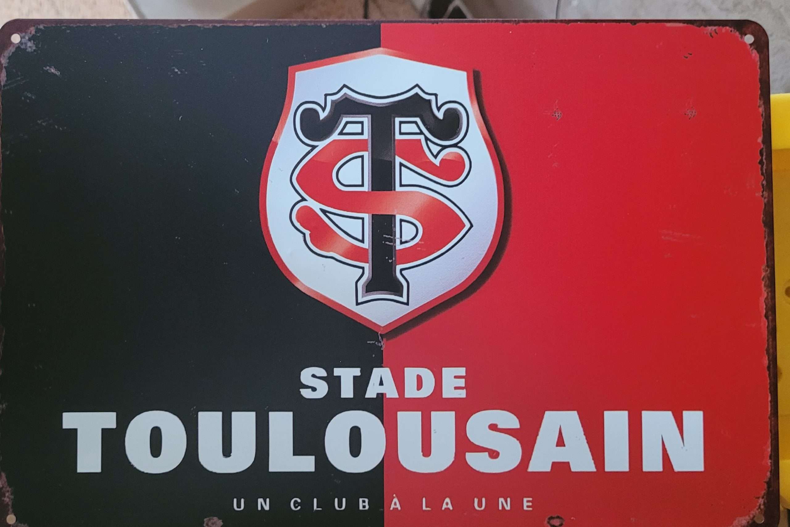 Plaque alu 30 cm x 20 cm du Stade Toulousain au choix parmi 4 modèles (4 photos)
