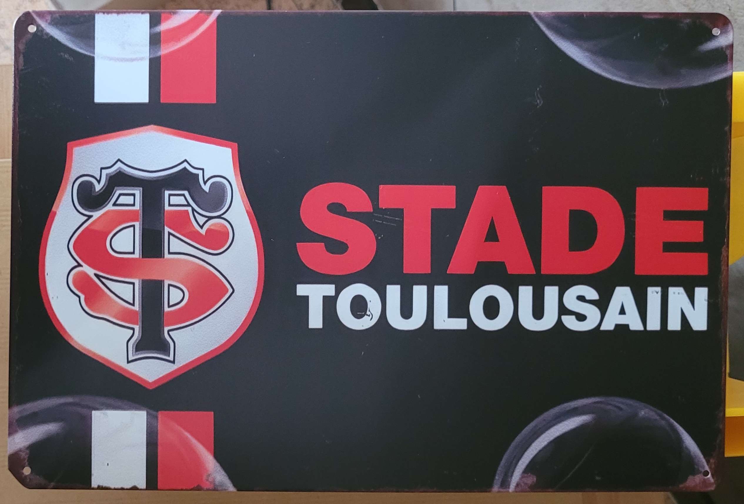 Plaque alu 30 cm x 20 cm du Stade Toulousain au choix parmi 4 modèles (4 photos)