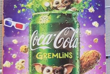 Plaque alu 20 cm x 30 cm de Coca-Cola Gremlins